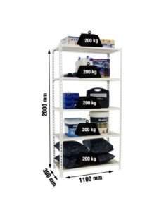 Estantería SIMONRACK SimonrackMaderclick superplus 5/300 blanco/madera