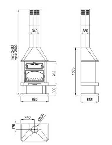 Chimenea De Leña BRONPI Ebro Con Horno Doble | Hogar Cahersa