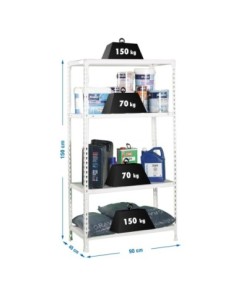 Estantería SIMONRACK Ecoclick 4/400 blanco