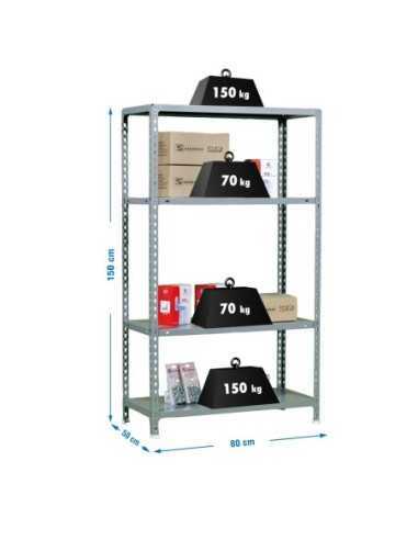 Estantería SIMONRACK Ecoclick mini 4/500 1500 gris