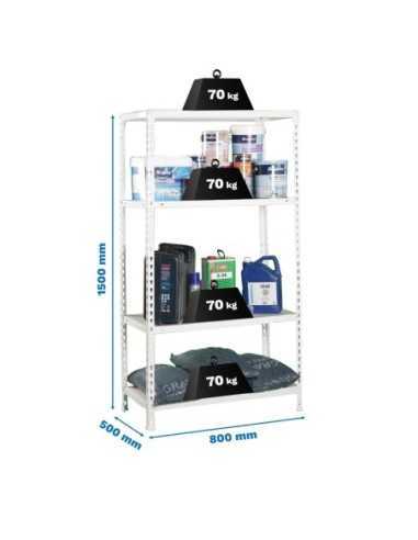 Estantería SIMONRACK Ecoclick mini 4/500 blanco