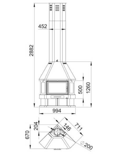 Chimenea De Leña Para Rincon BRONPI Lorca BR | Hogar Cahersa