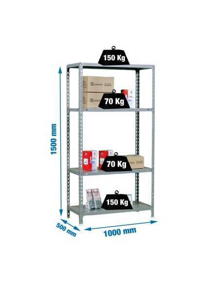 Estantería SIMONRACK Ecoclick plus 4/500 1500 gris