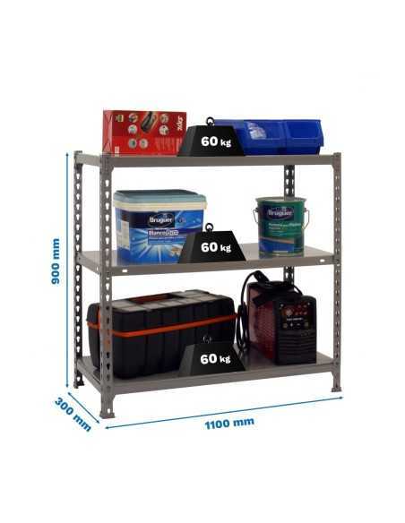 Estantería SIMONRACK Ecoclick superplus 3/300 900 gris