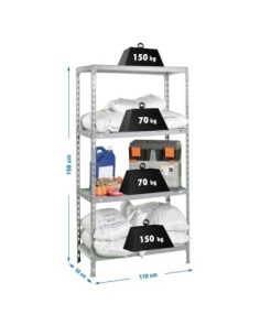 Estantería SIMONRACK Ecoclick superplus 4/500 galvanizado