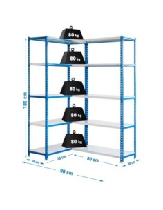Estantería SIMONRACK Simoncorner 1800x900x300 azul/blanco