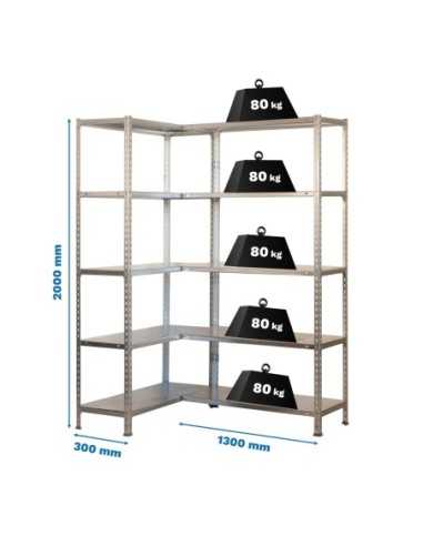 Estantería SIMONRACK Simoncorner 2000x1300x300 galvanizado