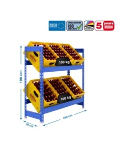 Estantería SIMONRACK Simonbottle 2-1000x1000x300 azul