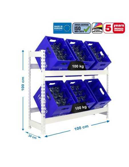 Estantería SIMONRACK Simonbottle 2-1000x1000x300 blanco