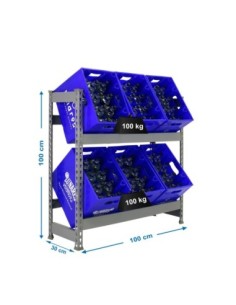 Estantería SIMONRACK Simonbottle 2-1000x1000x300 gris