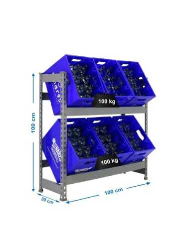 Estantería SIMONRACK Simonbottle 2-1000x1000x300 gris