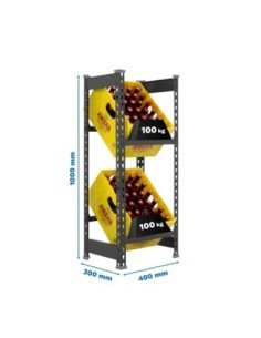 Estantería Simonrack Simonbottle 2-1000x400x300 antracita | Estantería para botellas SimonRack sin tornillos