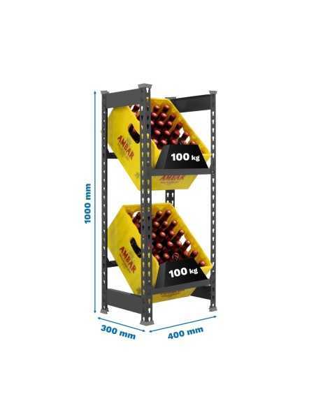 Estantería Simonrack Simonbottle 2-1000x400x300 antracita | Estantería para botellas SimonRack sin tornillos