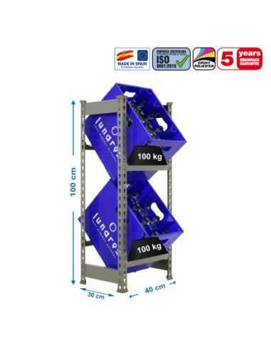 Estantería SIMONRACK Simonbottle 2-1000x400x300 gris
