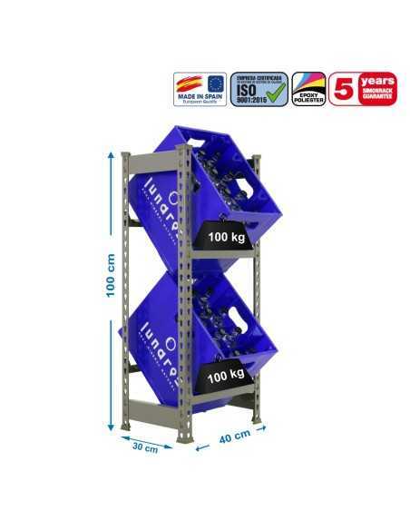 Estantería SIMONRACK Simonbottle 2-1000x400x300 gris