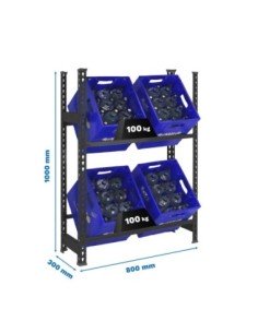 Estantería Simonrack Simonbottle 2-1000x800x300 antracita | Estantería para botellas SimonRack sin tornillos