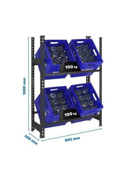 Estantería Simonrack Simonbottle 2-1000x800x300 antracita | Estantería para botellas SimonRack sin tornillos