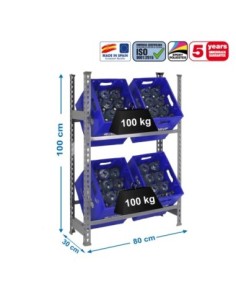 Estantería SIMONRACK Simonbottle 2-1000x800x300 gris