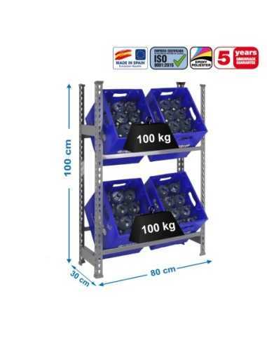 Estantería SIMONRACK Simonbottle 2-1000x800x300 gris