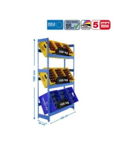 Estantería SIMONRACK Simonbottle 3-1800x1000x300 azul