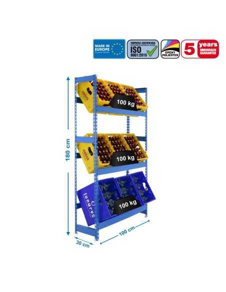 Estantería SIMONRACK Simonbottle 3-1800x1000x300 azul