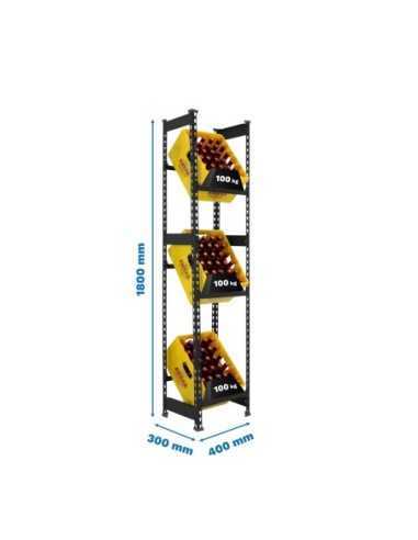 Estantería Simonrack Simonbottle 3-1800x400x300 antracita | Estantería para botellas SimonRack sin tornillos
