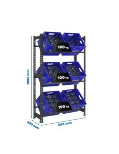 Estantería Simonrack Simonbottle 3-1800x800x300 antracita | Estantería para botellas SimonRack sin tornillos