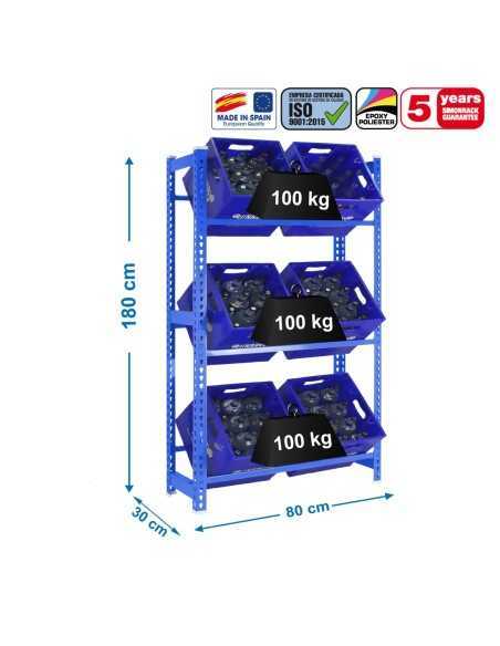 Estantería SIMONRACK Simonbottle 3-1800x800x300 azul