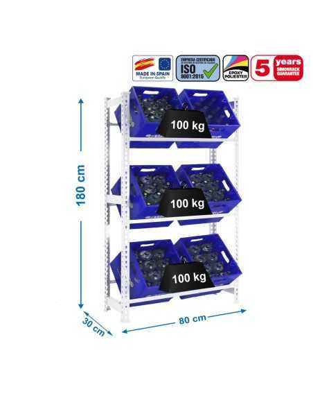 Estantería SIMONRACK Simonbottle 3-1800x800x300 blanco