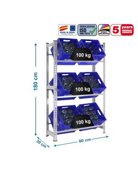 Estantería SIMONRACK Simonbottle 3-1800x800x300 galvanizado