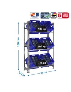 Estantería SIMONBOTTLE 3-1800x800x300 gris