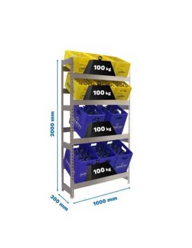 Estantería SIMONBOTTLE 4-2000x1000x300 galva