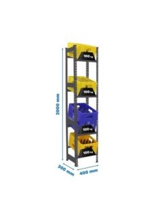 Estantería Simonrack Simonbottle 4-2000x400x300 antracita | Estantería para botellas SimonRack sin tornillos