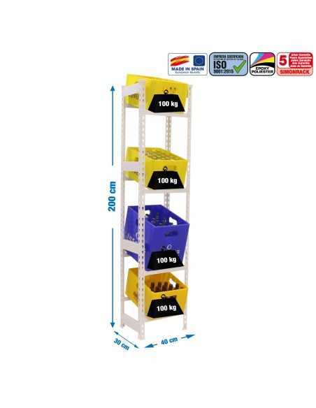 Estantería SIMONRACK SimonrackSimonbottle 4-2000x400x300 blanco