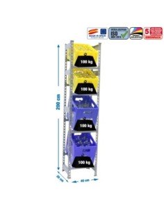 Estantería SIMONRACK SimonrackSimonbottle 4-2000x400x300 gris