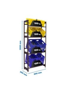 Estantería Simonrack Simonbottle 4-2000x800x300 antracita | Estantería para botellas SimonRack sin tornillos