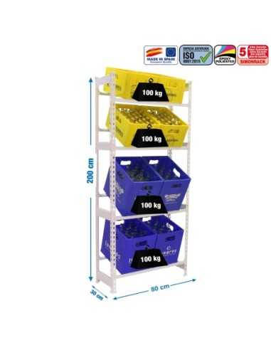 Estantería SIMONRACK SimonrackSimonbottle 4-2000x800x300 blanco