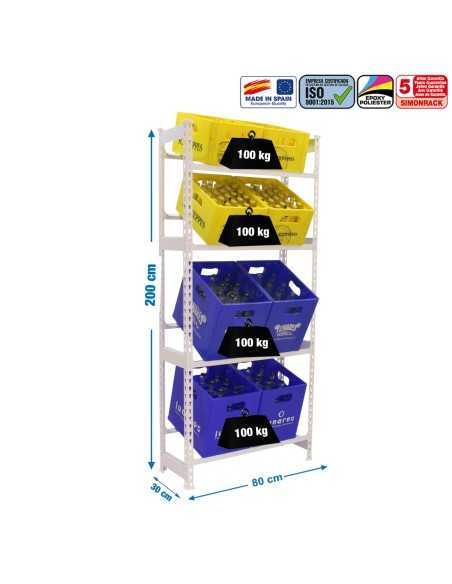 Estantería SIMONRACK SimonrackSimonbottle 4-2000x800x300 blanco