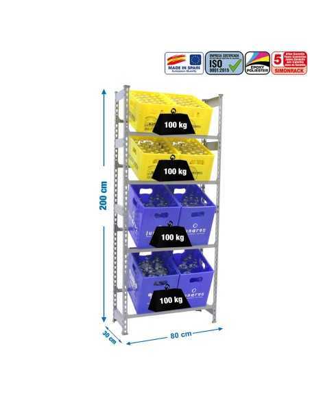 Estantería SIMONRACK SimonrackSimonbottle 4-2000x800x300 gris