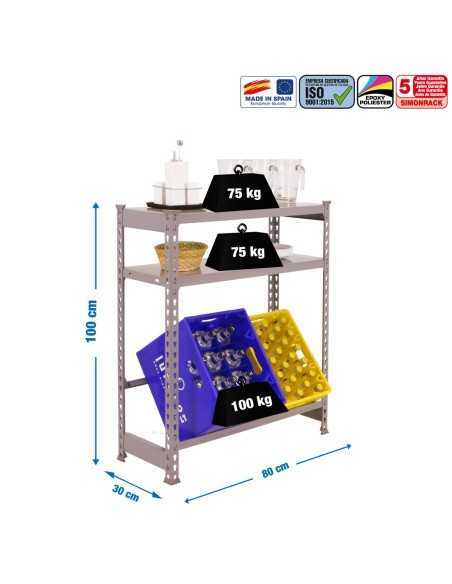 Estantería SIMONRACK SimonrackSimonbottle shelf 1-2- 1000x800x300 gris/gris