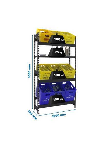 Estantería Simonrack Simonbottle shelf 3-1- 1800x1000x300 antr/antr | Estantería para botellas SimonRack sin tornillos