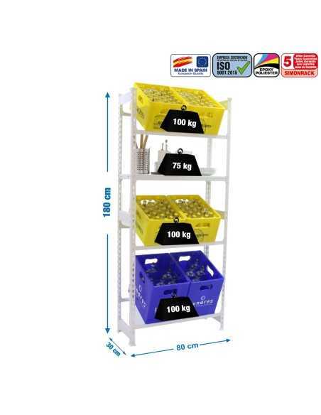 Estantería SIMONRACK SimonrackSimonbottle shelf 3-1- 1800x800x300 bco/bco
