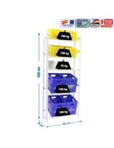 Estantería SIMONRACK SimonrackSimonbottle shelf 4-1 - 2000x800x300 bco/bco