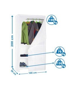 Estantería SIMONRACK SimonrackClick & keep plus 3/500 blanco/blanco | Estantería sin tornillos con baldas de madera SimonRack