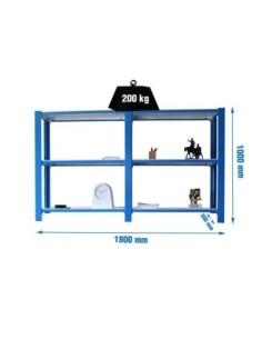 Estantería SIMONRACK Pack officlick 3/300 metal i+a azul/blanco | Estantería metálica SimonRack para cargas de 300 kg