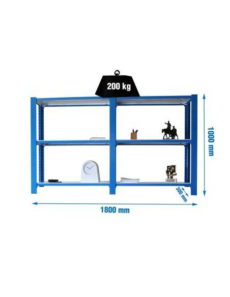 Estantería SIMONRACK Pack officlick 3/300 metal i+a azul/blanco | Estantería metálica SimonRack para cargas de 300 kg