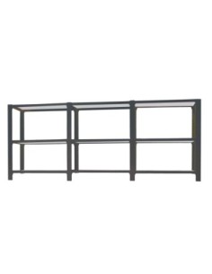 Estantería OFFICLICK 3/300 metal i+a+a antracita/blanco