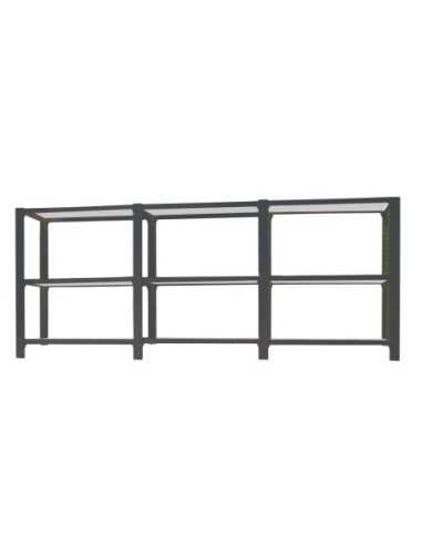 Estantería OFFICLICK 3/300 metal i+a+a antracita/blanco