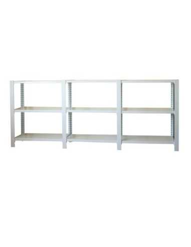 Estantería SIMONRACK Pack officlick 3/300 metal i+a+a blanco/blanco | Estantería metálica SimonRack para cargas de 300 kg