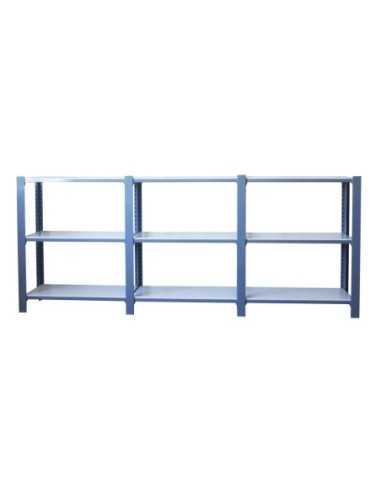 Estantería SIMONRACK Pack officlick 3/300 metal i+a+a oscuro/blanco | Estantería metálica SimonRack para cargas de 300 kg